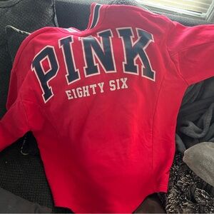 PINK Victoria's Secret  Red Graphic Sweatshirt